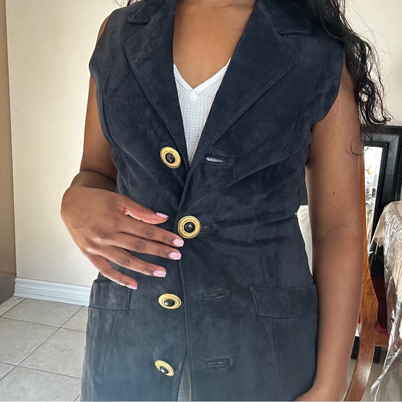 Danier Dark Navy Vest Vintage - Picture 7 of 14